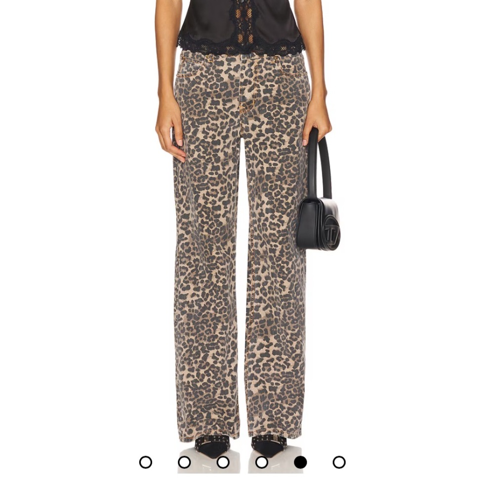 Lioness Top Model Leopard Print Jeans